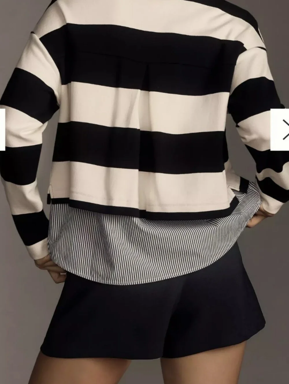dolan Black and White Stripes Sweater - Picture 2 of 9